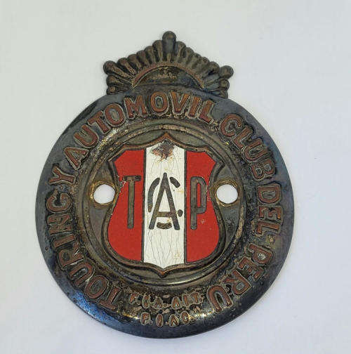 Peru Touring automobile club car grille badge
