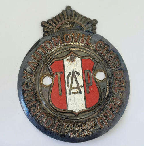 Peru Touring automobile club car grille badge