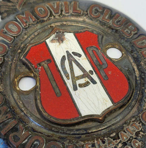 Peru Touring automobile club car grille badge