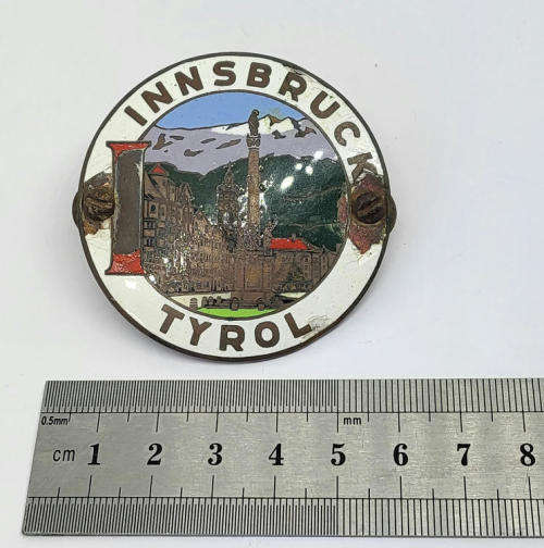 Innsbruck Tyrol enameled car grille badge