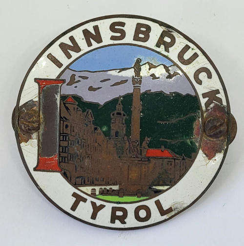 Innsbruck Tyrol enameled car grille badge