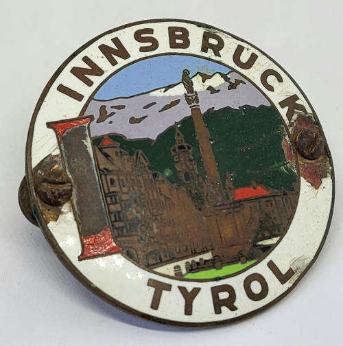 Innsbruck Tyrol enameled car grille badge