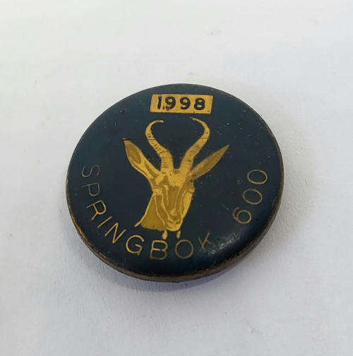 1998 Springbok 600 motorcycle rally badge