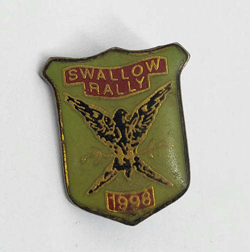 1998 Swallow rally motorcycle badge