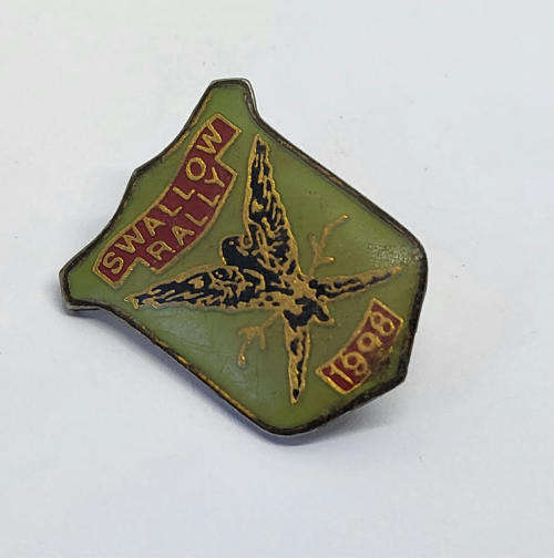 1998 Swallow rally motorcycle badge