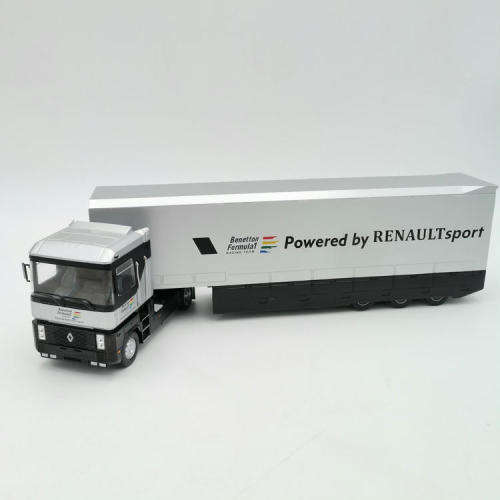 Formula 1 Renault Magnum F1 transporter truck - Benetton Formula 1 racing team - scale 1/43