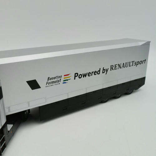 Formula 1 Renault Magnum F1 transporter truck - Benetton Formula 1 racing team - scale 1/43