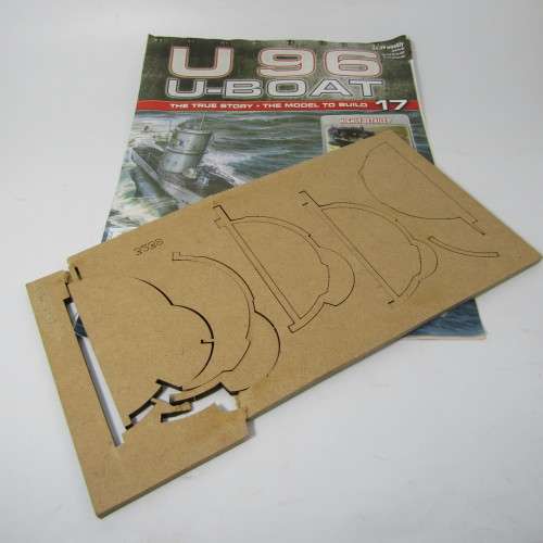 U96 U-boat #17 model to magazine with parts