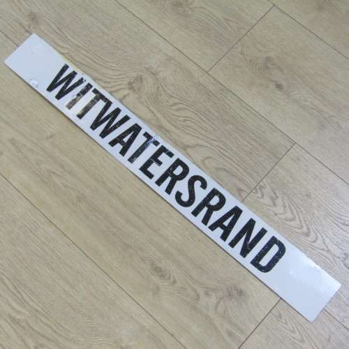 Vintage Witwatersrand metal transport sign - possibly for bus or train - 90 x 10cm