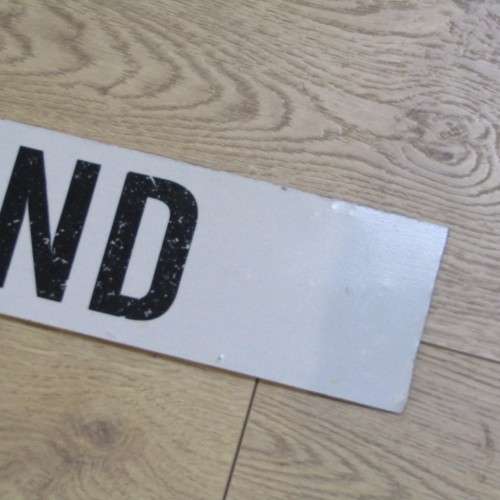 Vintage Witwatersrand metal transport sign - possibly for bus or train - 90 x 10cm