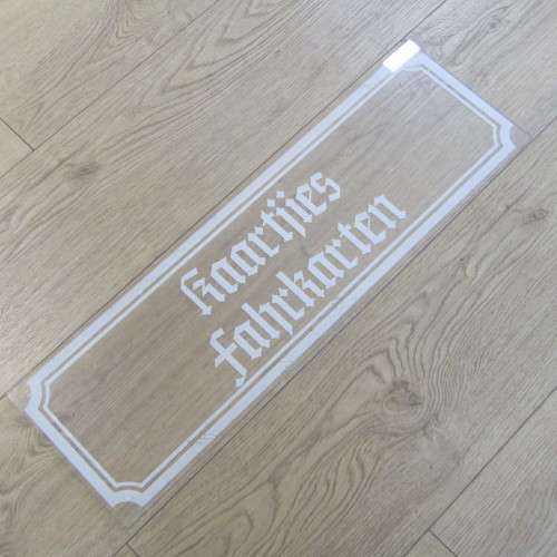 Vintage South West Africa Windhoek Railway station ticket office perspex sign - 75 x 23cm