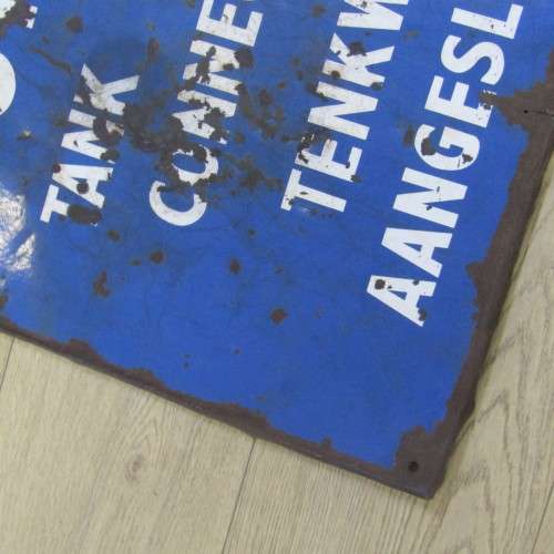 Antique South West African Windhoek shunting yard enamel sign - STOP - Tank wagon connected