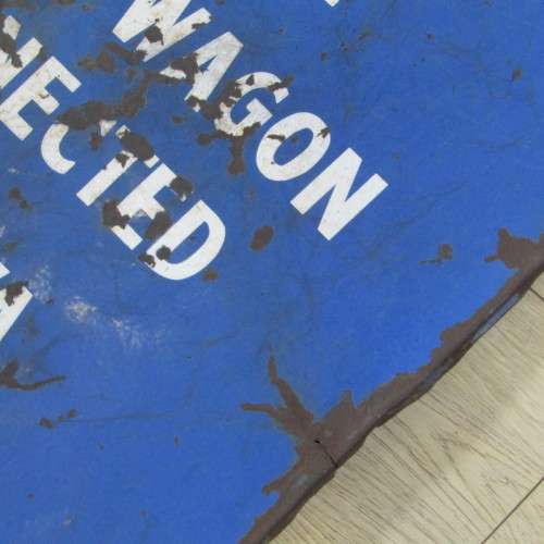 Antique South West African Windhoek shunting yard enamel sign - STOP - Tank wagon connected