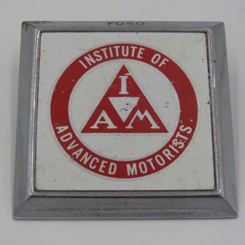 Vintage Institute of Advanced Motorists square car badge # 7050