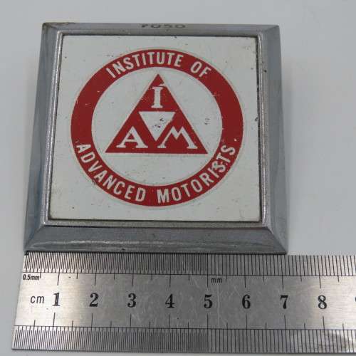 Vintage Institute of Advanced Motorists square car badge # 7050
