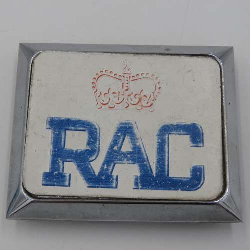 Vintage RAC Royal Automobile club square car badge