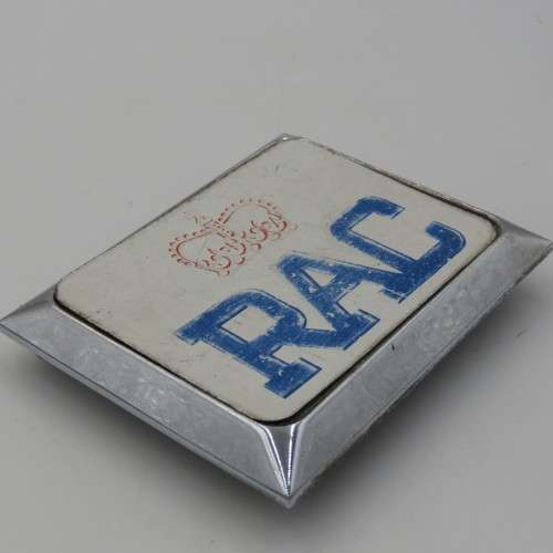 Vintage RAC Royal Automobile club square car badge