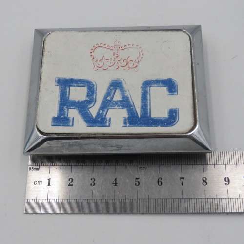Vintage RAC Royal Automobile club square car badge