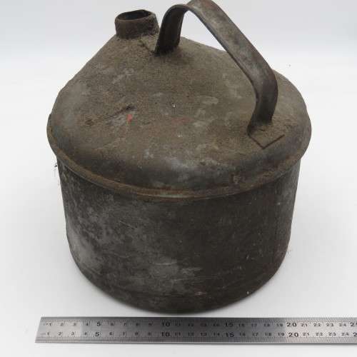 Old SA Railways fuel can - no lid - marked SAR/SAS on base