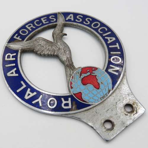 Vintage Royal Air Forces Association enamelled car badge - chipped
