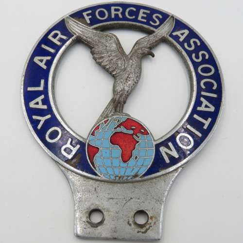 Vintage Royal Air Forces Association enamelled car badge - chipped