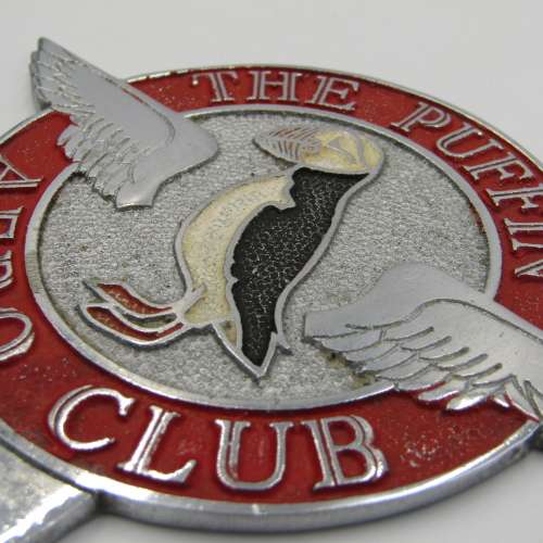 Vintage The Puffin Aero club car badge