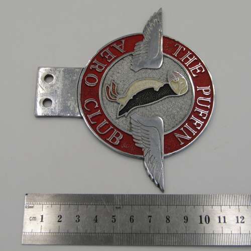 Vintage The Puffin Aero club car badge