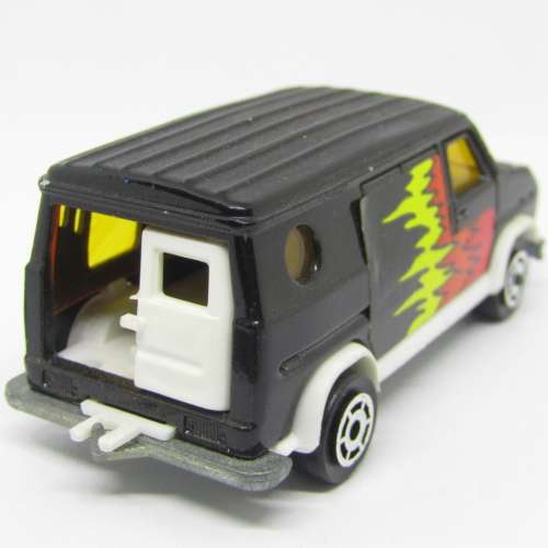 Majorette #250 U.S Van die-cast toy car - rear door missing - scale 1/65