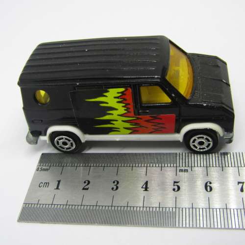 Majorette #250 U.S Van die-cast toy car - rear door missing - scale 1/65