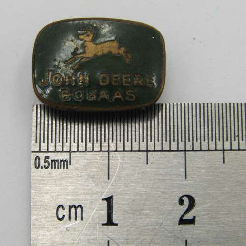 Vintage John Deere Bobaas button hole badge