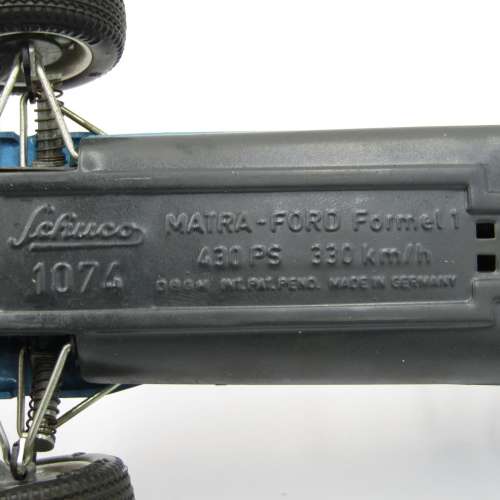 Schuco 1074 Matra-Ford Formel 1 mechanical toy car with key - working