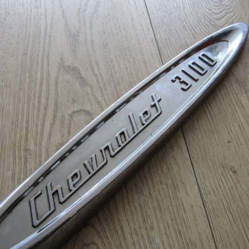 1957 Chevrolet 3100 pickup truck fender badge