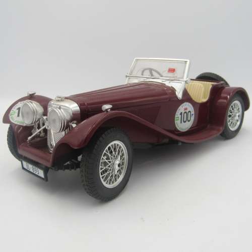 Bburago 1937 Jaguar SS 100 die-cast racing model car - scale 1/18