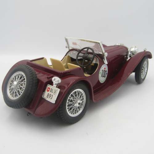 Bburago 1937 Jaguar SS 100 die-cast racing model car - scale 1/18