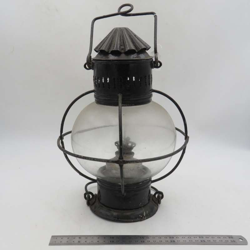 Antique Ships lantern with glass intact