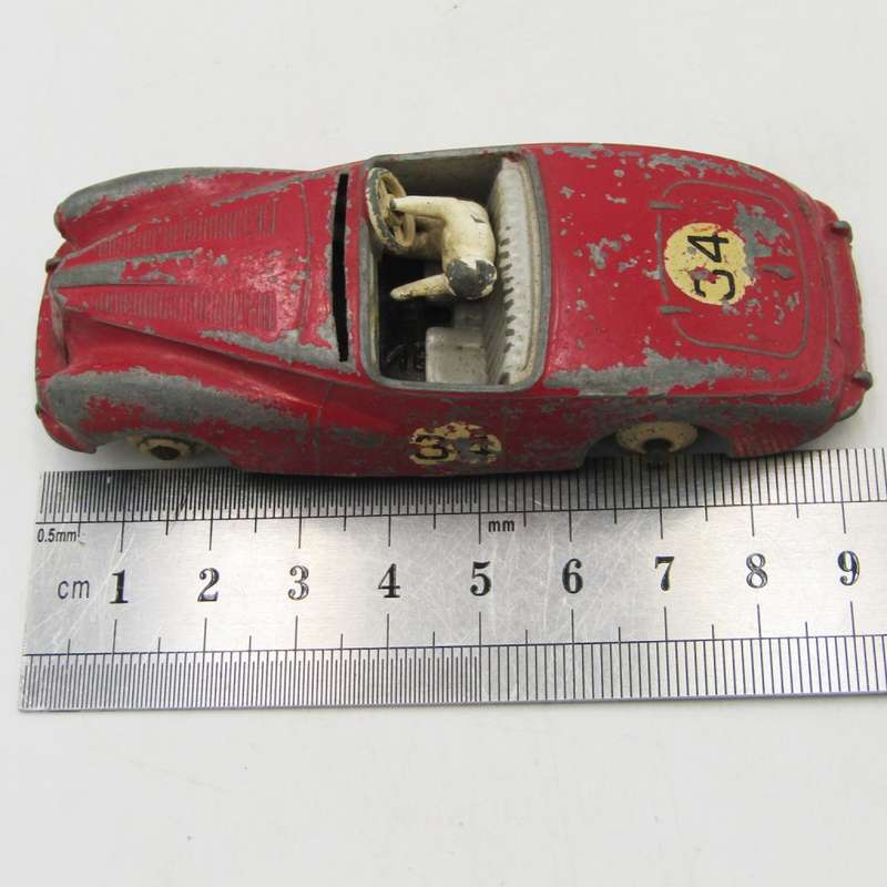 Meccano Dinky Toys #107 Sunbeam Alpine die-cast racing toy car - well used