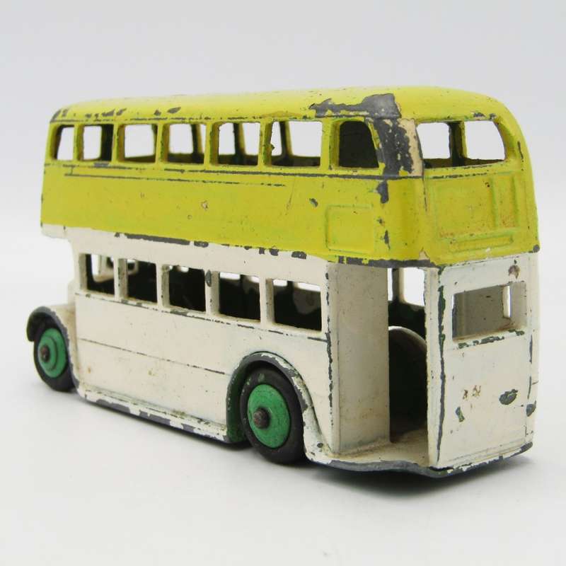 Dinky Toys #290 London Double decker bus die-cast toy car - missing tyre