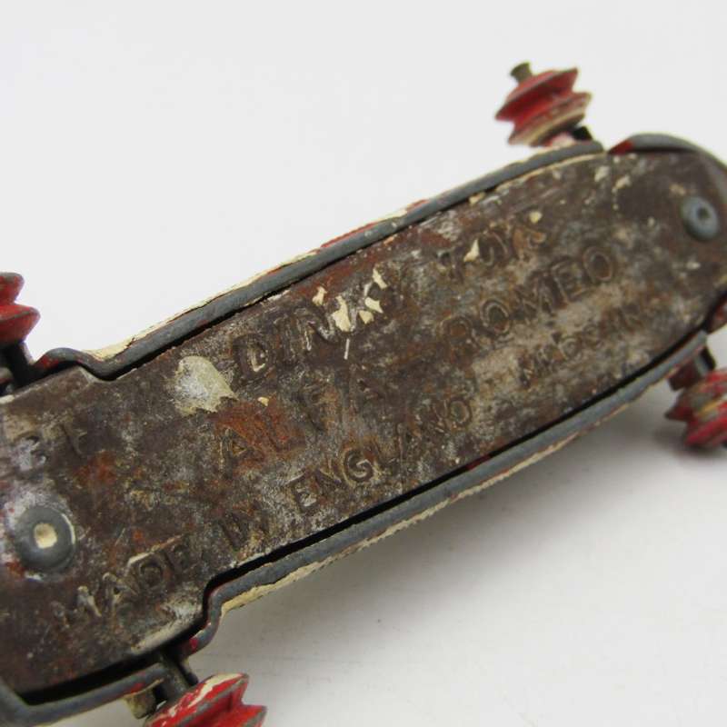Meccano Dinky Toys Alfa - Romeo die-cast racing toy car - well used - no tyres