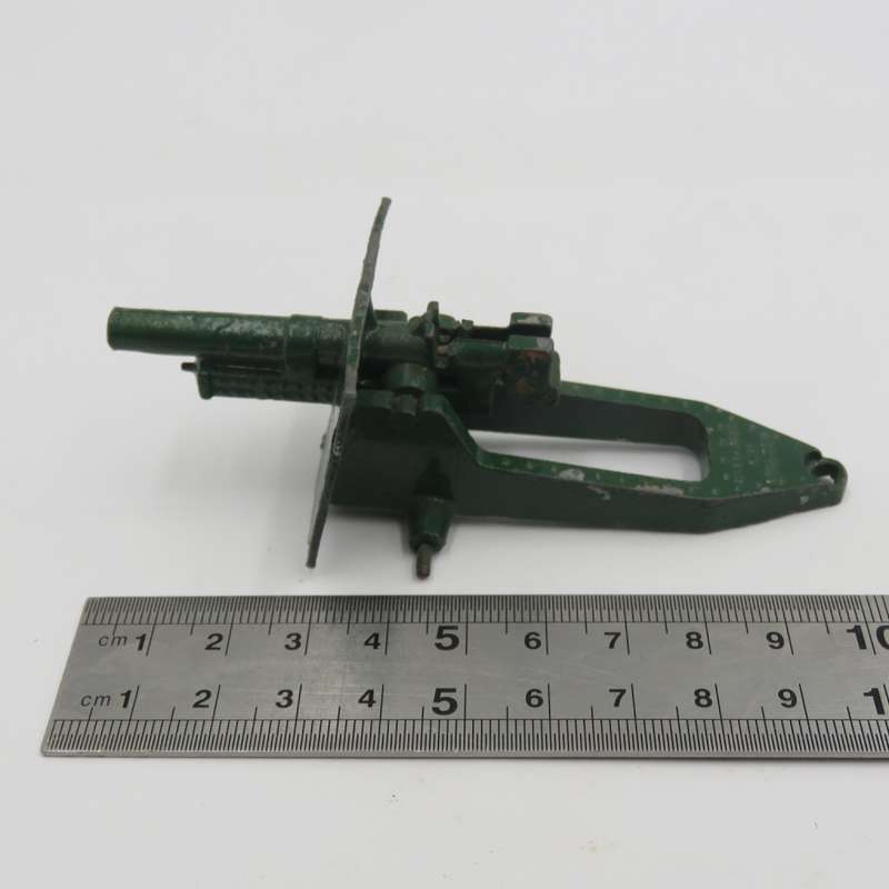 Pair of Britain`s Ltd Die-cast toy cannons - one is missing wheels