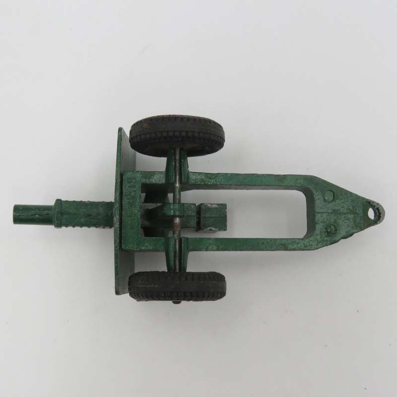 Pair of Britain`s Ltd Die-cast toy cannons - one is missing wheels