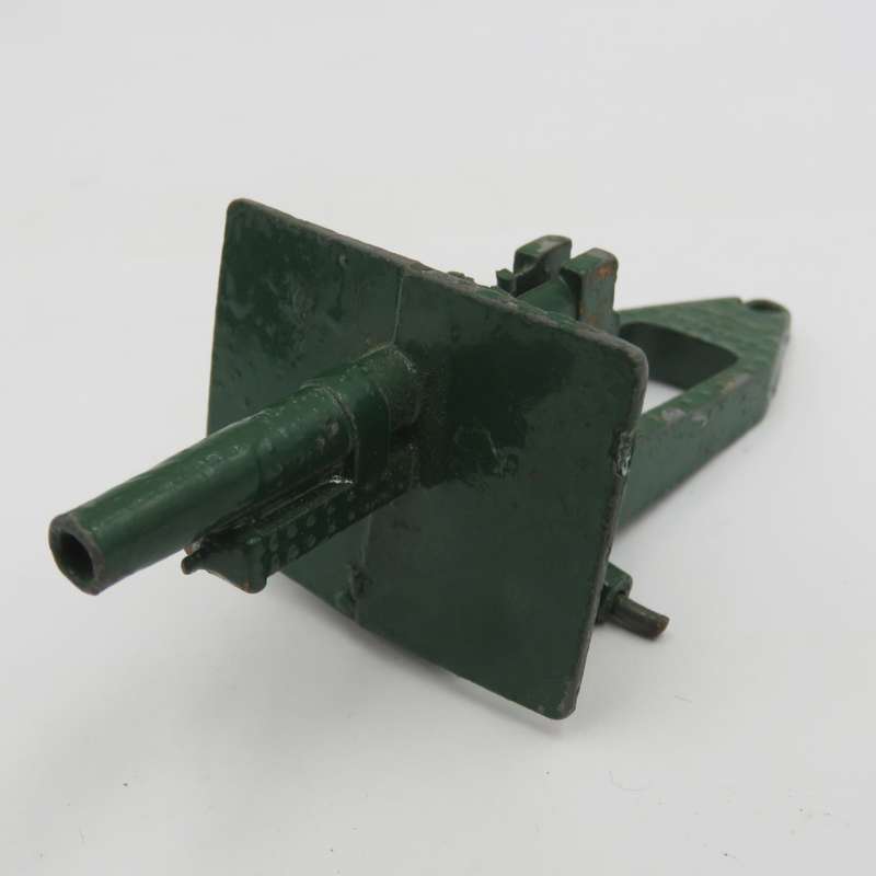 Pair of Britain`s Ltd Die-cast toy cannons - one is missing wheels