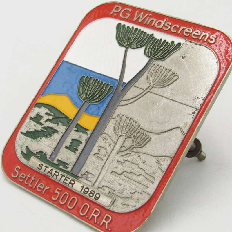 P.G Windscreens Settler 500 Off-Road Race car badge