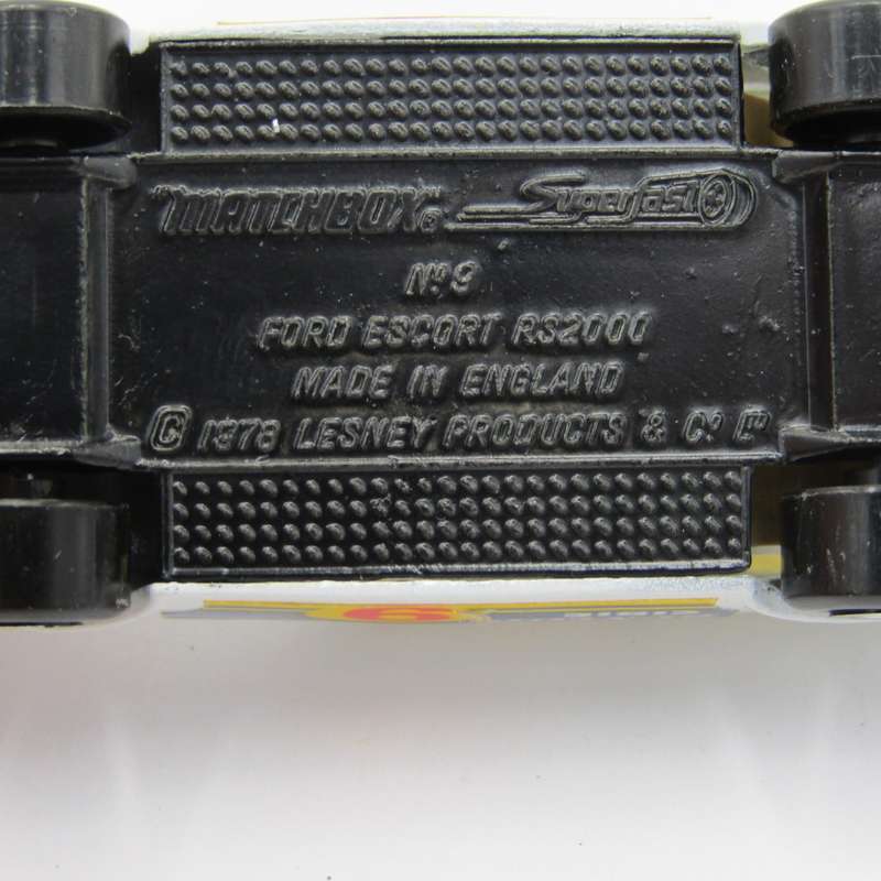 Matchbox Superfast #9 Ford RS 2000 die-cast toy car - mint boxed