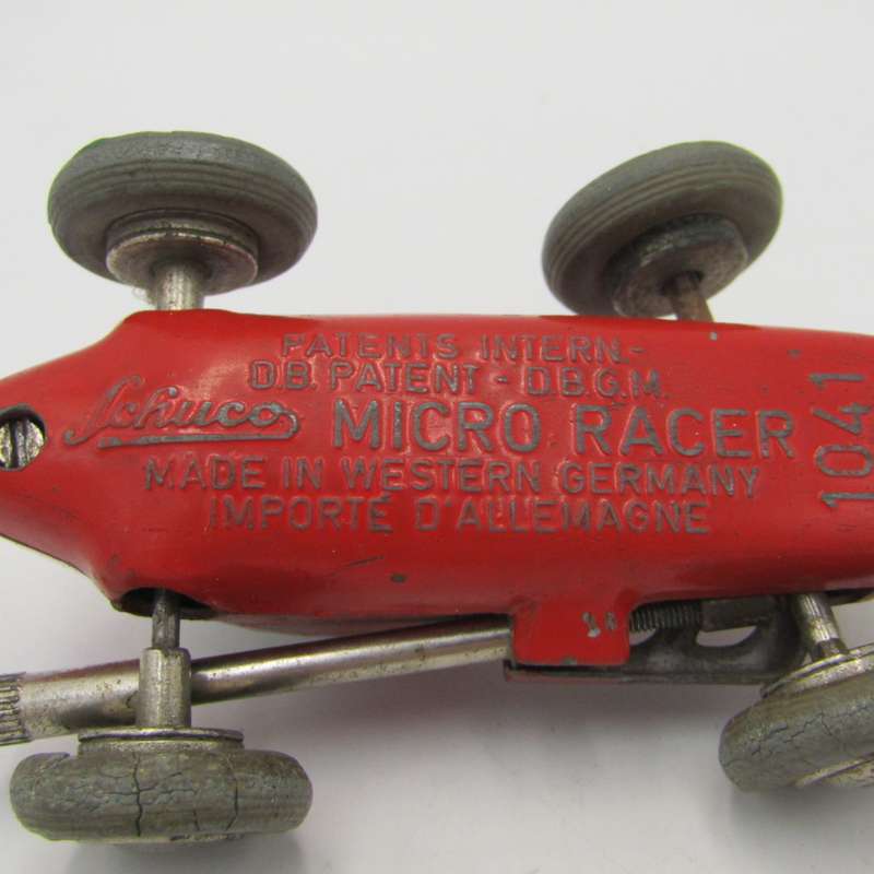 Vintage Schuco #1041 Micro Racer mechanical toy car - not running - missing spring in mechanism