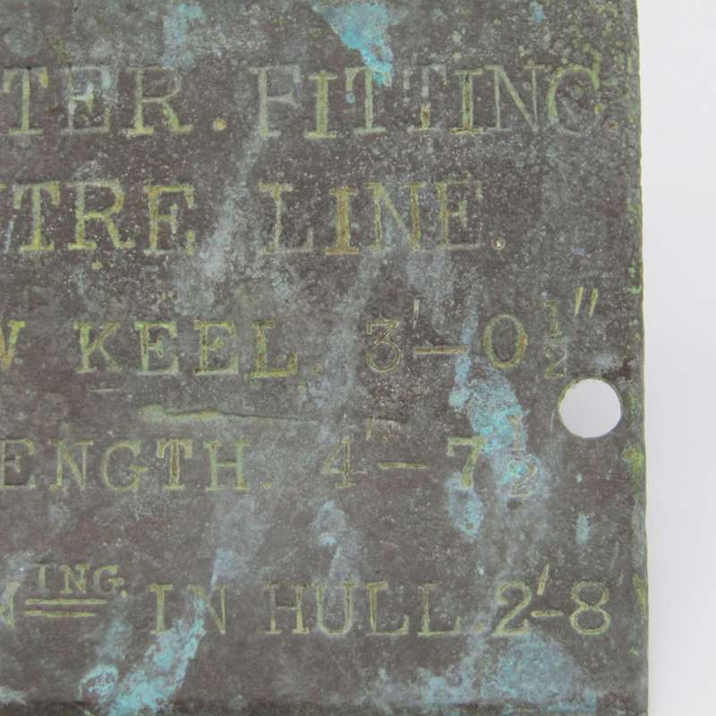 Vintage brass Sonar calibration plaque for boat / yacht