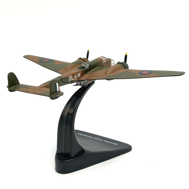 Atlas Handley Page Hampden die-cast model plane in box - scale 1/144