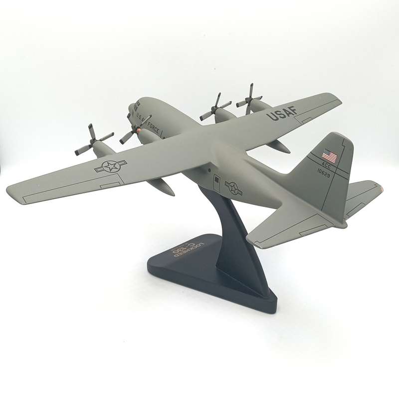 US Air Force Lockheed C130 wooden plane model - scale 1/ 100
