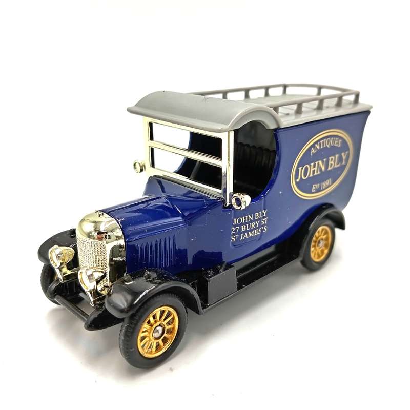 Lledo vintage die-cast model car - advertisement model for ` John bly antiques ` in box