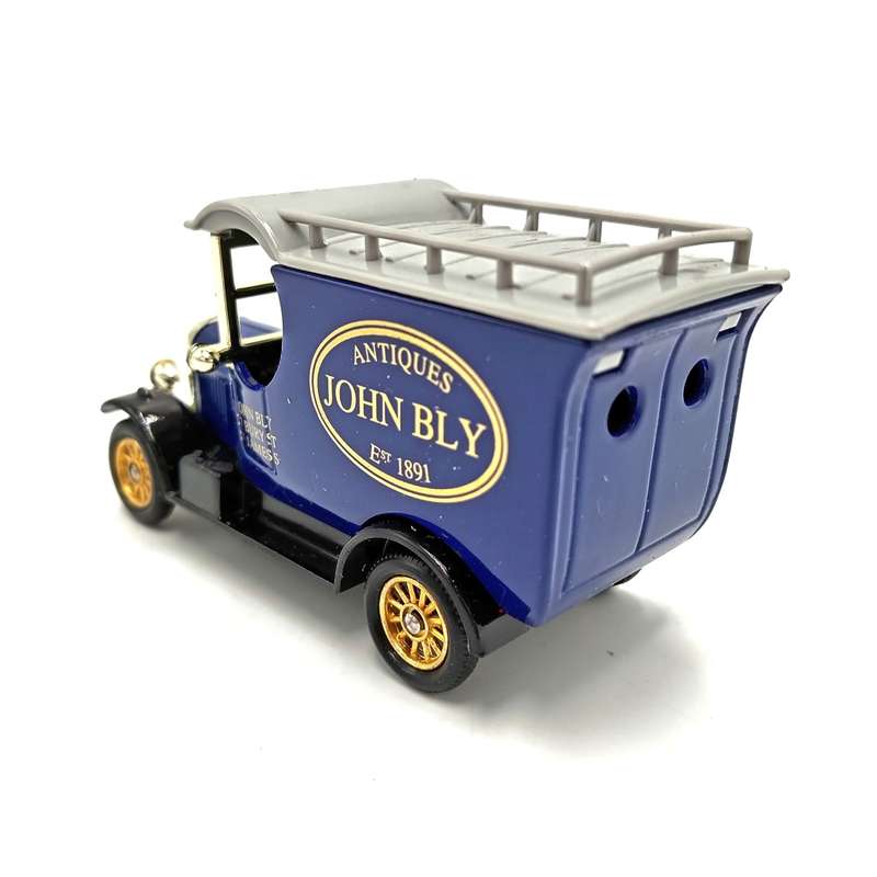 Lledo vintage die-cast model car - advertisement model for ` John bly antiques ` in box