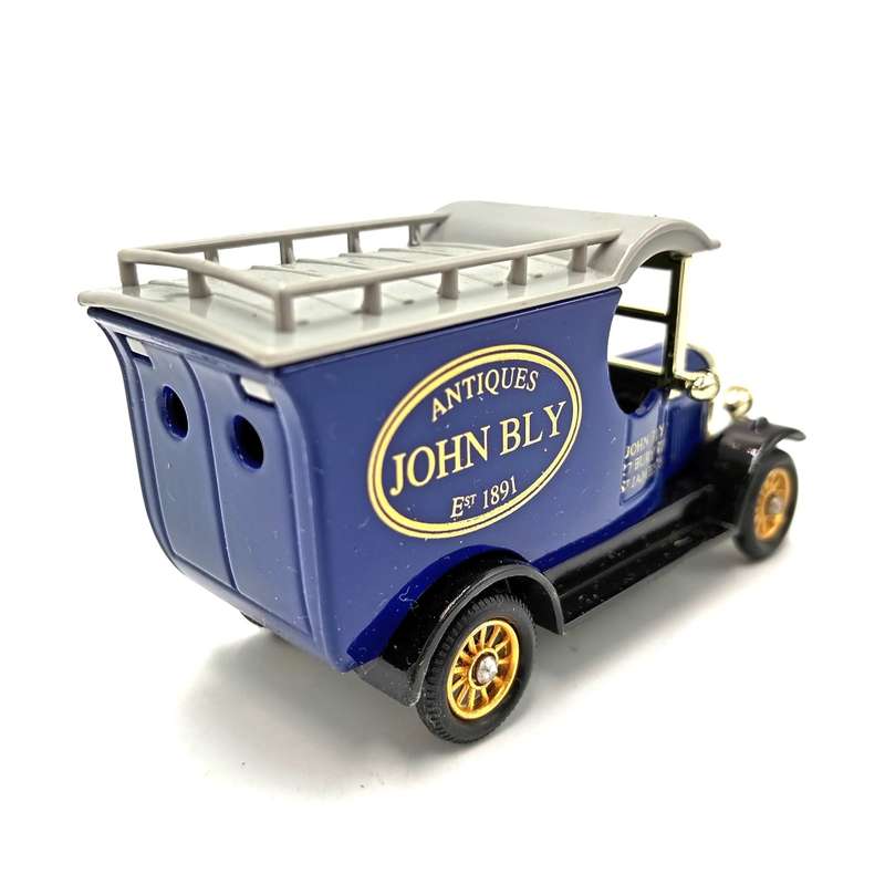 Lledo vintage die-cast model car - advertisement model for ` John bly antiques ` in box